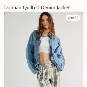 Dolman Quilted Denim Jacket